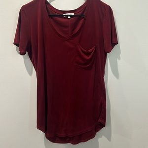 Another Love red velvet Raglan top
